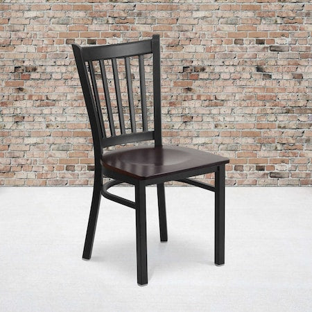 Black Vert Chair-Wal Seat, PK2