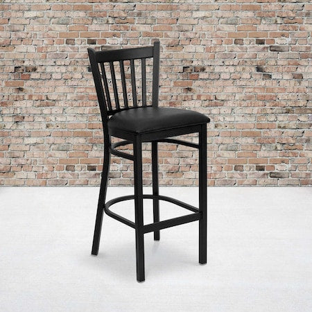 Black Vert Stool-Black Seat, PK2