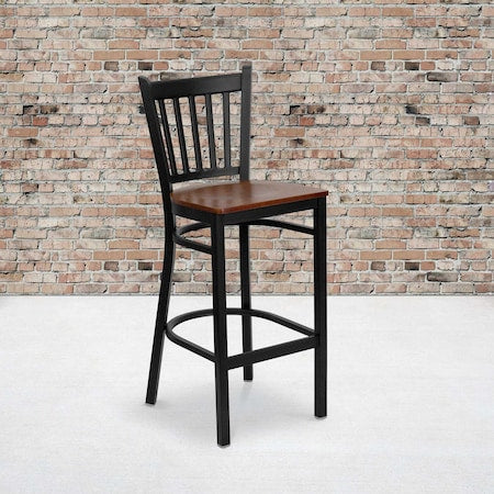 Black Vert Stool-Cherry Seat, PK2