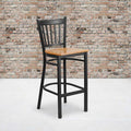 Black Vert Stool-Nat Seat, PK2