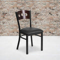 Bk/Wal 3 Circ Chair-Black Seat, PK2