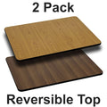 Reversible Top, Natural/Walnut, 30x42", PK2