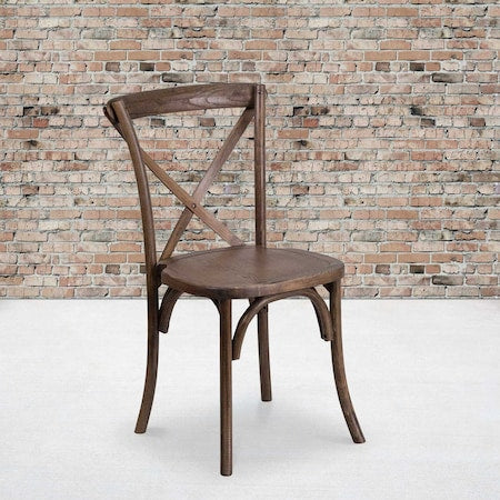 HERCULES Series Early American Cross Back Chair, PK2