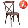 HERCULES Series Mahogany Cross Back Chair, PK2