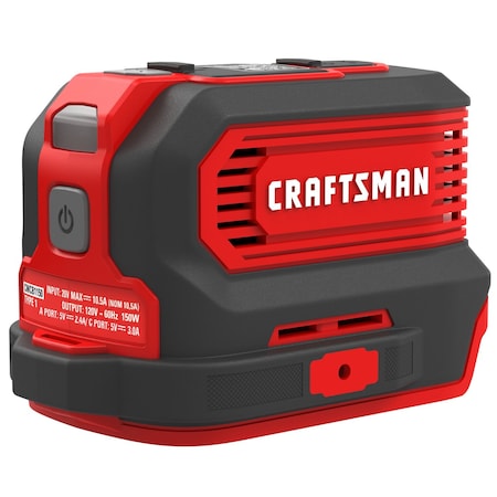 Power Inverter, 150 W Peak, 150 W Continuous, 1 Outlets
