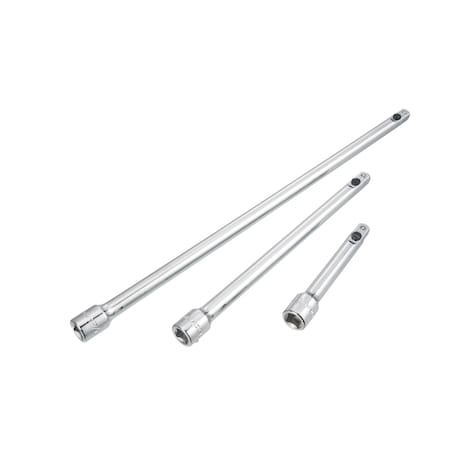 Extension, 3-pc 1/4" Drive Locking Exten 1/4" Dr, Full Polish Chrome