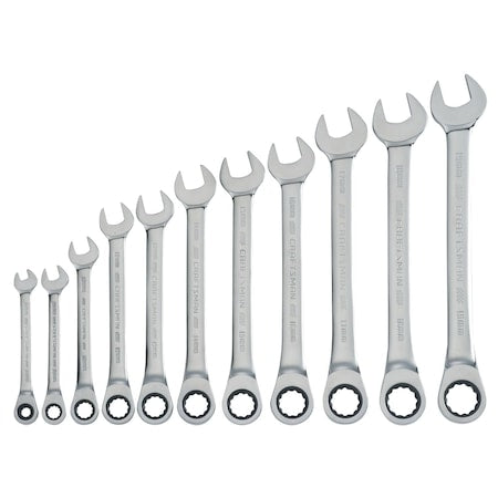 Wrenches, 11-pc Metric Ratcheting Combin