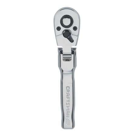 3/8-in Drive 72 Geared Teeth Ratchets, 3/8" Drive Stubby Flex Head, Full polish