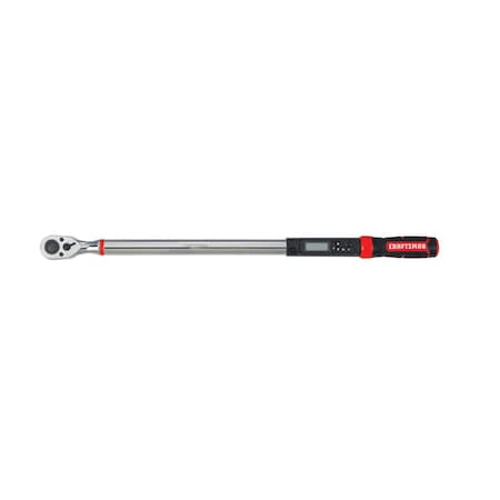 Digital Torque Wrench, 1/2 in Drive, 50 to 250 ft-lb, 29.7 in Overall Length