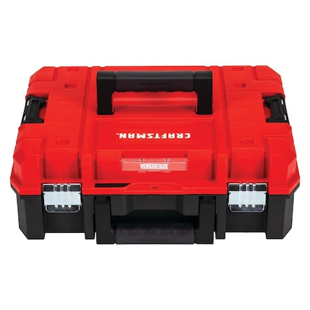VERSASTACK Tool System Suitcase, Plastic, Black/Red, 17 in W x 13 in D x 7 in H