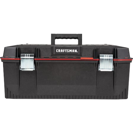 Tool Box, Structural Foam, Black, 28 in W x 12 in D x 11-1/2 in H