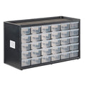 Plastic Small 30 Drawer Bin System, 14.235 in W, 8.775 H