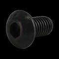 #10-32 Socket Head Cap Screw, Button, Zinc Plated Steel, 3/8 in Length