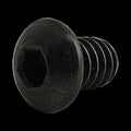 1/4"-20 Socket Head Cap Screw, Button-Head, Zinc Plated Steel, 3/8 in Length