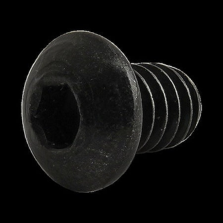 1/4"-20 Socket Head Cap Screw, Button-Head, Zinc Plated Steel, 3/8 in Length