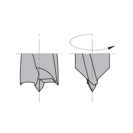 Dowel Drill,Left,12mm dia.,43mm Cut L