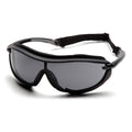 XS3 PLUS(R), Safety Glasses, Anti-Fog & Anti-Scratch, Gray Lens, Black Frame, Full-Frame