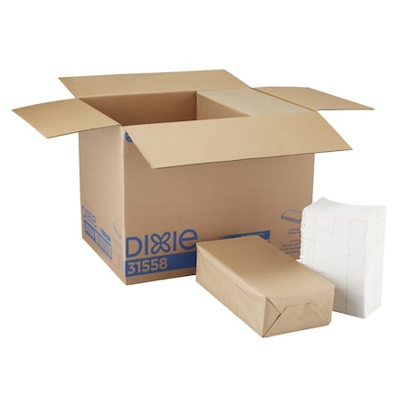 Dinner Napkin, 1/8-Fold, 1-Ply, White, PK4200