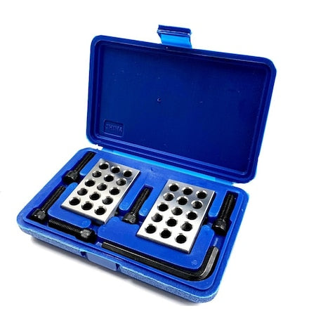 8 Piece 1-2-3 Precision 23 Hole Block Set With Screws & Hex Key