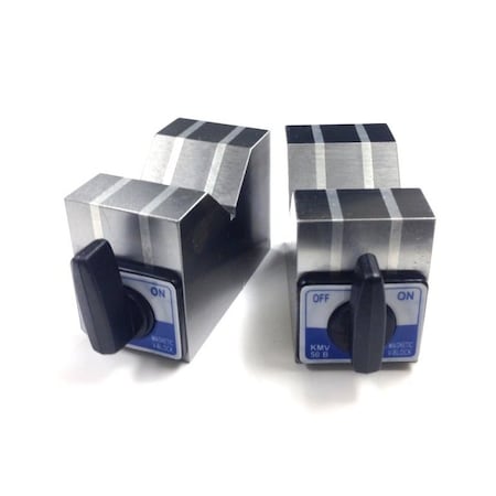 4 X 2 X 3 Aluminum Cast Magnetic V-Block Set
