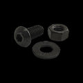 5/16"-18 Socket Head Cap Screw, Button, Black Zinc Plated Steel, 3/4 in Length