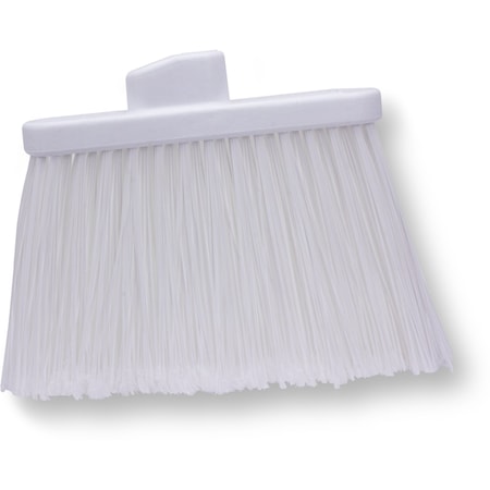 Med-Duty Angle Broom Head, 12", Wht, PK12