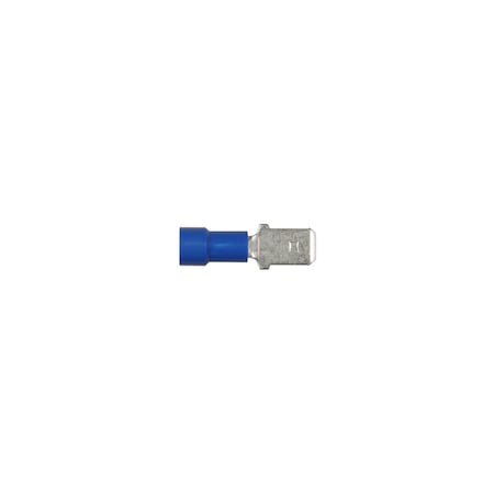 Blue Vinyl 16-14 WireTerminal 1/4"" Spade Male Type PK50