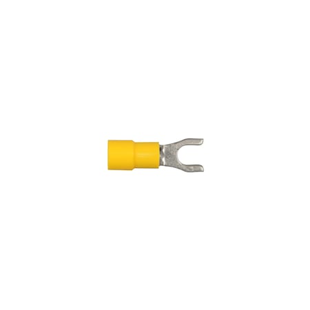Ylw Vinyl 12-10 Terminal No 10 Stud Size Spade Type PK100