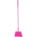 12 in W Angle Broom, Pink, Polypropylene