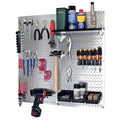 Industrial Pegboard Utility Kit, Galvanized and Black