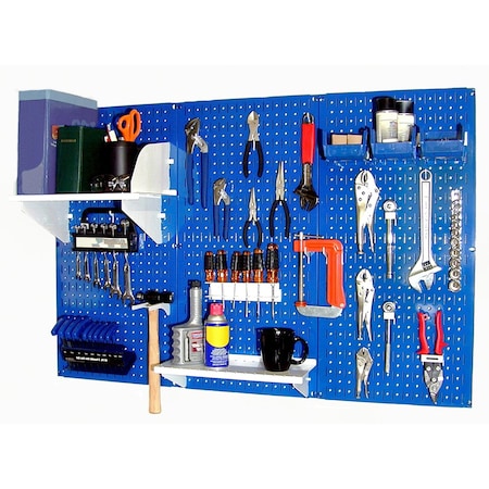 Standard Industrial Pegboard Kit, Blue/White