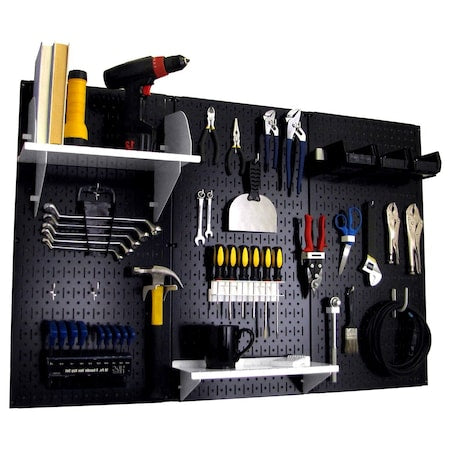 Standard Industrial Pegboard Kit, Black/White
