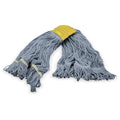 Small Looped End Mop, Blue W/ Yellow Band, 369513B14