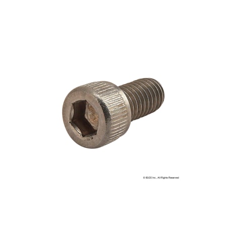 #10-32 Socket Head Cap Screw, Plain Stainless Steel, 3/8 in Length