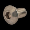 #10-32 Socket Head Cap Screw, Button, Plain Stainless Steel, 1 in Length