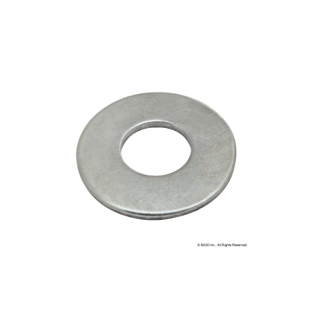 Flat Washer, For Screw Size 3/8" , Steel Zinc Plated Finish
