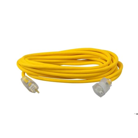 SJEOW Extension Cord, 14 AWG, Outdoor, 14/3, 1 Outlets, 5-15R, Yellow, 5-15P, 25 ft