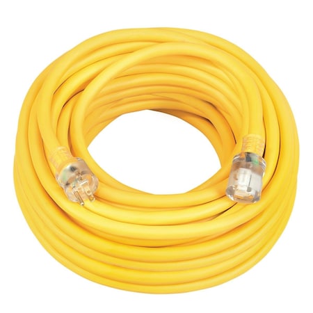 SJEOOW Extension Cord, 14 AWG, Outdoor, 14/3, 1 Outlets, 5-15R, Yellow, 5-15P, 50 ft