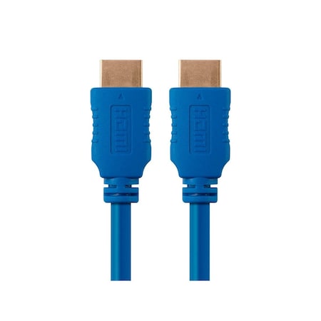 HDMI Cable, High Speed, Blue, 6ft., 28AWG