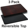 Reversible Top, Black/Mahogany, 24x30", PK3