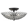 Black Semi Flush,2 Light