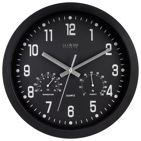 Wall Clock w Temp/Humidity,12