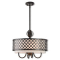 Arabesque 5 Light English Bronze Pendant Chandelier