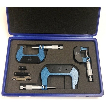 0-3" 3 Piece Precision Outside Micrometer Set