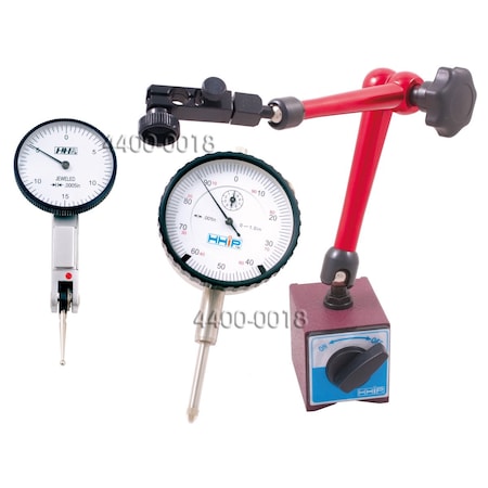 0.03" Dial Test & 1" Dial Indicators With Uni Magnetic Base