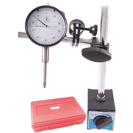 2 Piece Fine Adjust Magnetic Base & 1" Indicator Set