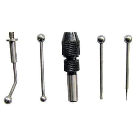 5 Piece Wiggler Or Center Finder Set With 3/8" Shank Body