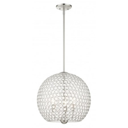 Brushed Nickel Pendant,3 Light