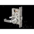 Mortise 45H Lock, Office, Lever, Rose, Satin Chrome AM, LH