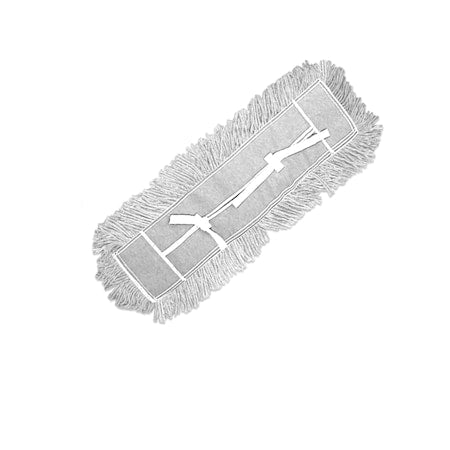 5 in x 24 in Dust Mop, Cut-End, White, PK12